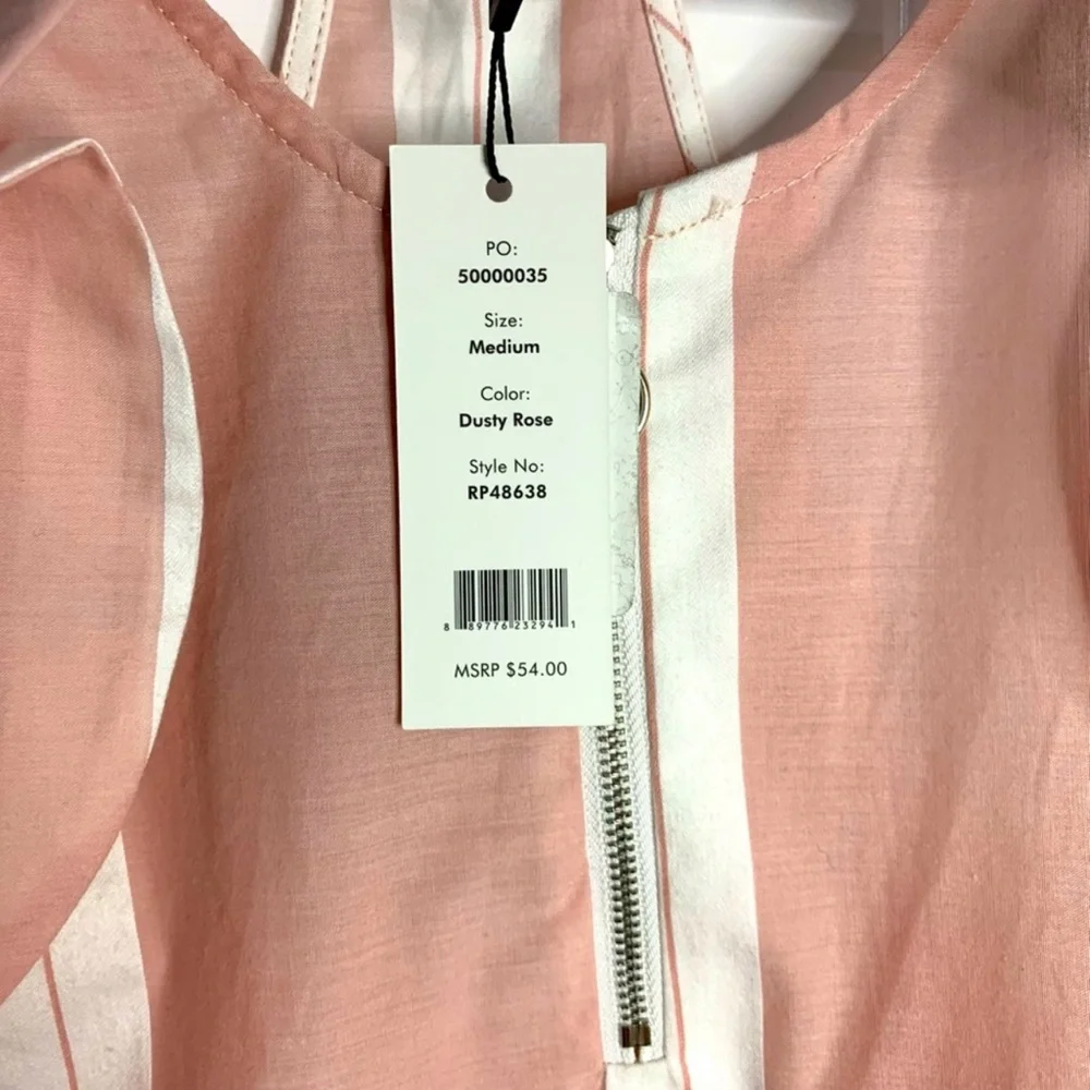 Rampage | Dusty Rose Halter Striped Dress NWT - Picture 3 of 4